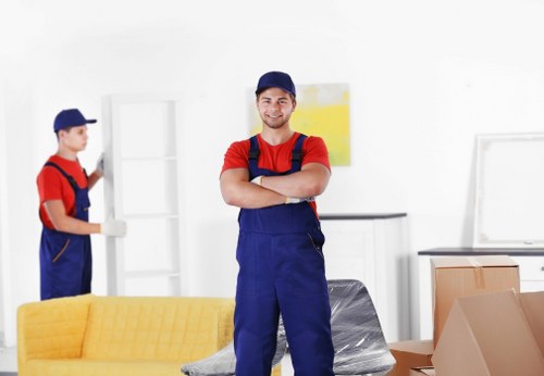 Furniture removals team planning a move in Bermondsey
