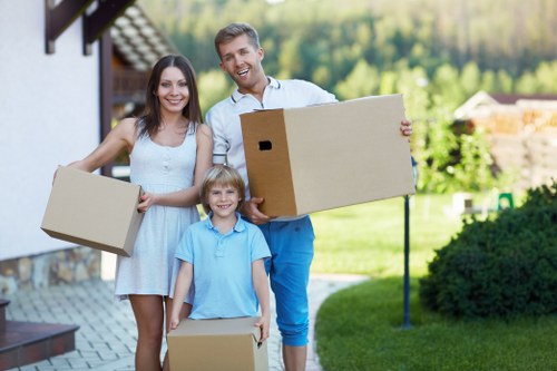 Assorted boxes and wrapping materials for local packing needs