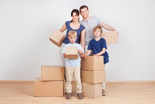 Packaged household items ready for house removals in Bermondsey