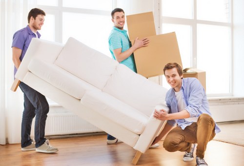 Loading office equipment for a local Bermondsey relocation