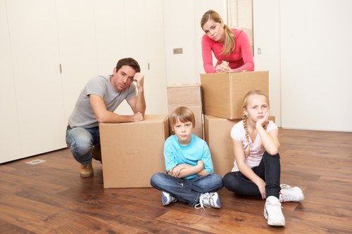 Commercial moving team handling office furniture in Bermondsey
